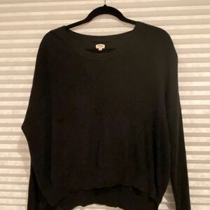 Aritzia Wilfred Classic Black Crew Neck Sweater